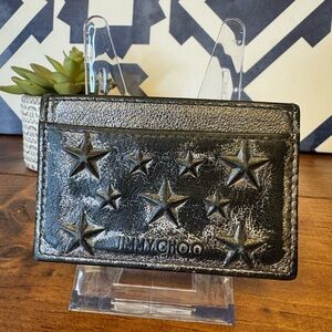 Jimmy Choo Gunmetal Dean Star Cardholder